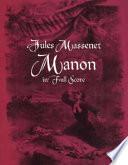 Télécharger le livre libro Manon In Full Score